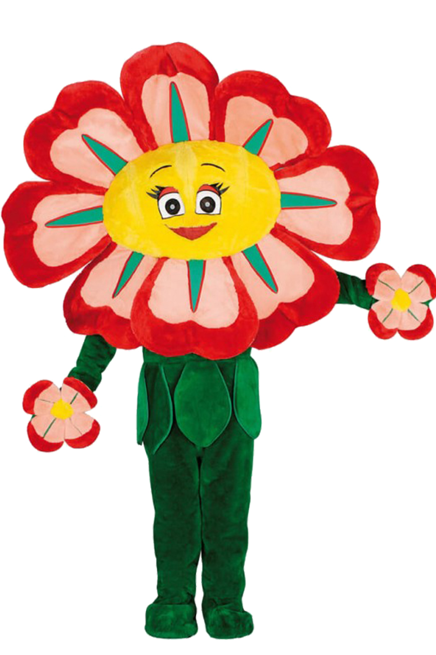Costume mascotte de Fleur Rouge