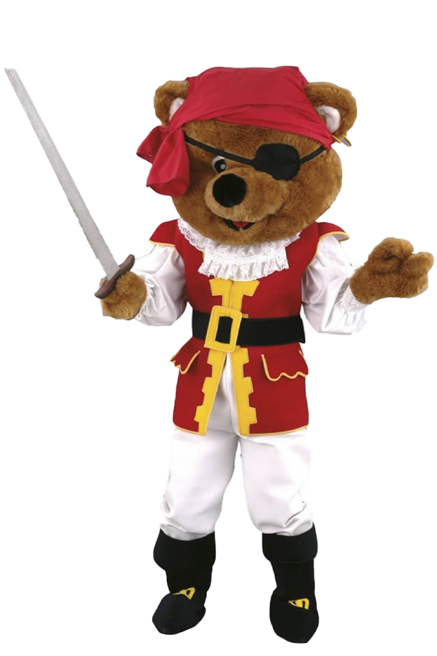 Costume mascotte de Ours Pirate