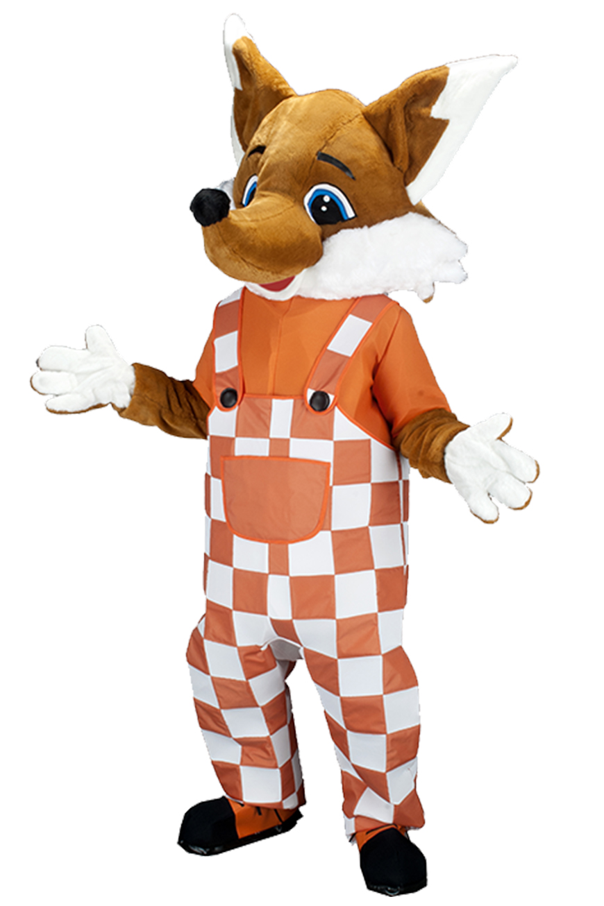 Costume mascotte de Renad en salopette
