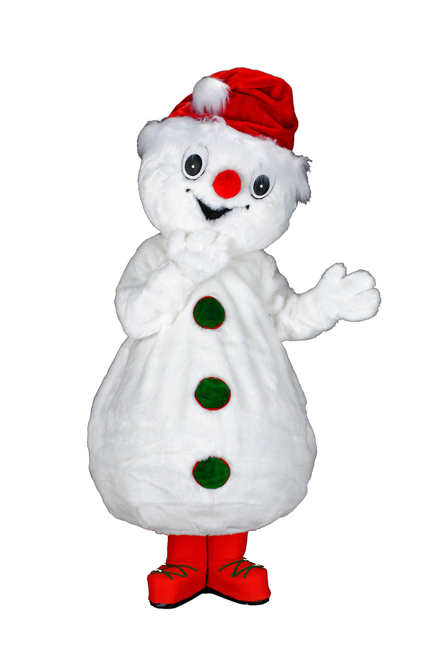 Costume mascotte de Bonhomme de neige V1