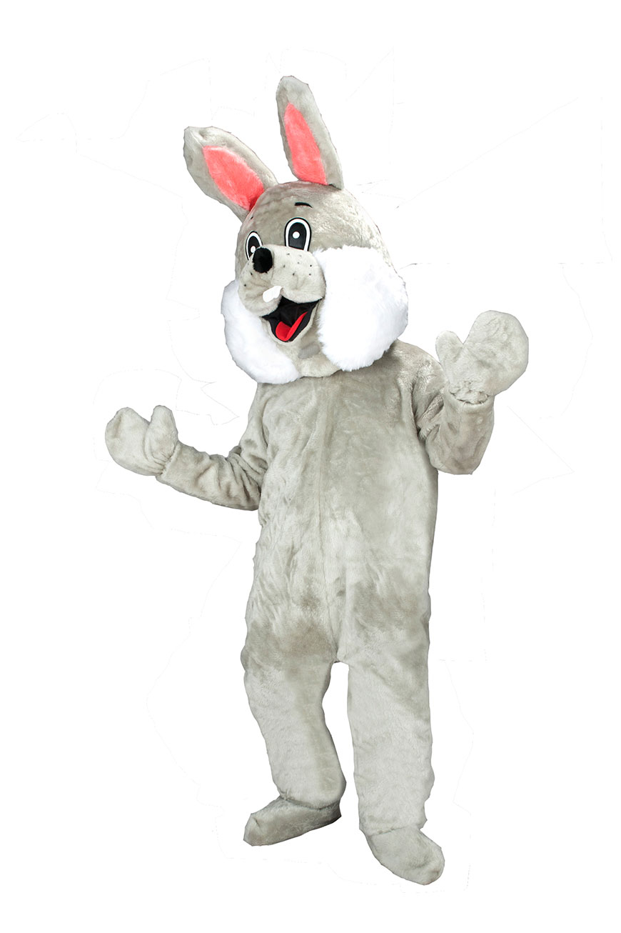 Déguisement mascotte Lapin gris