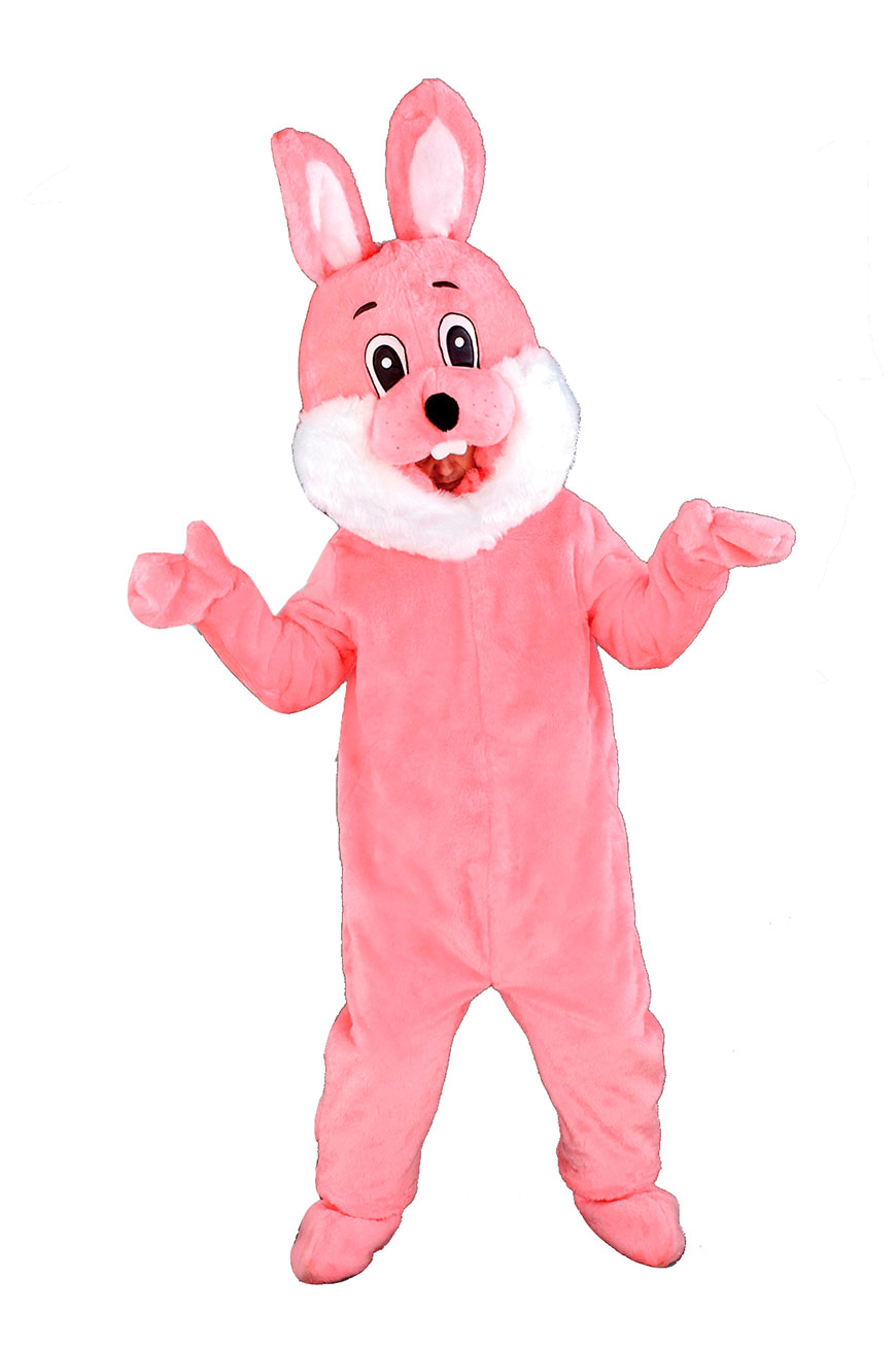 Déguisement mascotte Lapin rose