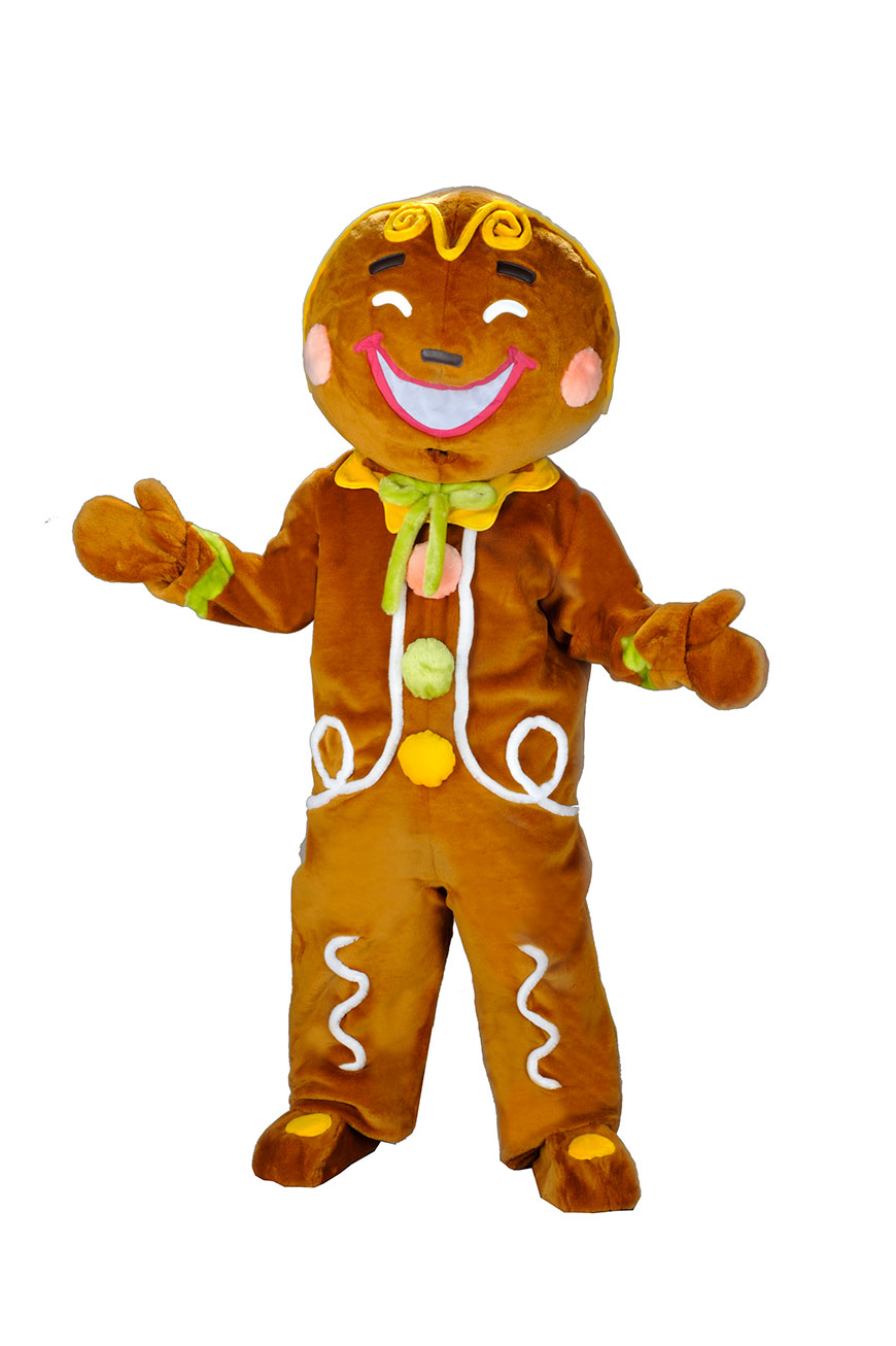 Costume mascotte de Pain d'épices